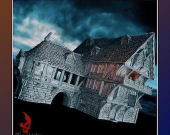 Helwick – Tavern | 28mm/32mm | Terrablocks | Mordheim Frostgrave DnD D&D | Tabletop Fantasy Wargaming Terrain Building