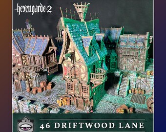 46 Driftwood Lane – Hexengarde 2 | 28mm/32mm | Mordheim DnD D&D | Tired World Studio | Tabletop Fantasy Wargaming Terrain