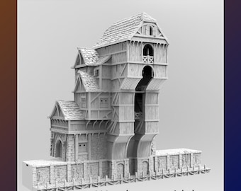 Warehouse of Ancrabourg | 28mm | 3DLayeredScenery | Harbour Port | Tabletop Scenery 3D | Wargaming Terrain | Warhammer | AoS | DnD