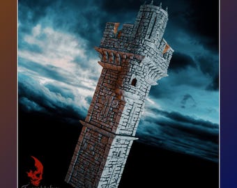 Helwick – Watchtower | 28mm/32mm | Terrablocks | Mordheim Frostgrave DnD D&D | Tabletop Fantasy Wargaming Terrain Building