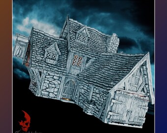 Helwick – Smokehouse | 28mm/32mm | Terrablocks | Mordheim Frostgrave DnD D&D | Tabletop Fantasy Wargaming Terrain Building