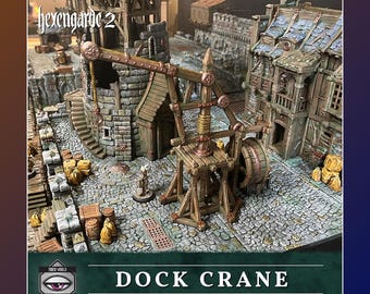 Dock Crane – Hexengarde 2 | 28mm/32mm | Mordheim DnD D&D | Tired World Studio | Tabletop Fantasy Wargaming Terrain