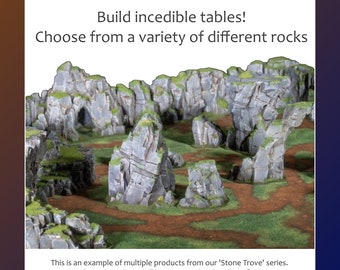 Arches and Boulders Rock Formations | Stone Trove | 28mm-32mm | Tabletop Fantasy Wargaming Terrain Old World 40K DnD D&D
