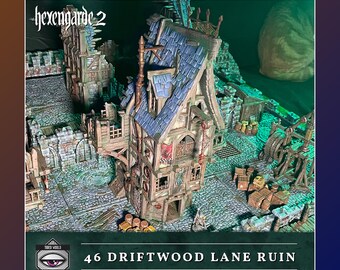 46 Driftwood Lane Ruin – Hexengarde 2 | 28mm/32mm | Mordheim DnD D&D | Tired World Studio | Tabletop Fantasy Wargaming Terrain