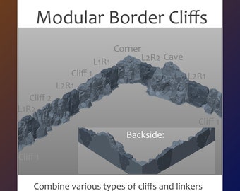 Border Cliff Felsformationen | Steintopf | 28mm-32mm | Tabletop Fantasy Wargaming Gelände Alte Welt 40K DnD D & D