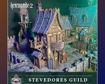 Stevedores Guild – Hexengarde 2 | 28mm/32mm | Mordheim DnD D&D | Tired World Studio | Tabletop Fantasy Wargaming Terrain