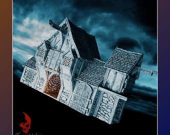 Helwick – Warehouse | 28mm/32mm | Terrablocks | Mordheim Frostgrave DnD D&D | Tabletop Fantasy Wargaming Terrain Building