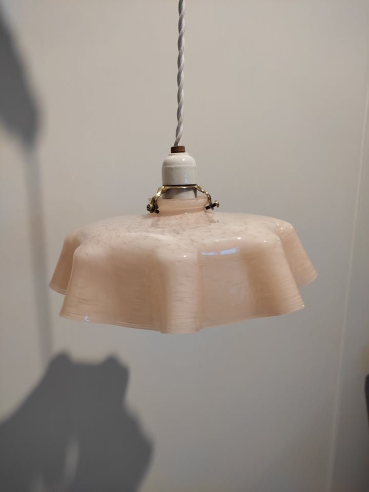 Lampe Suspendue en Verre Rose Clichy