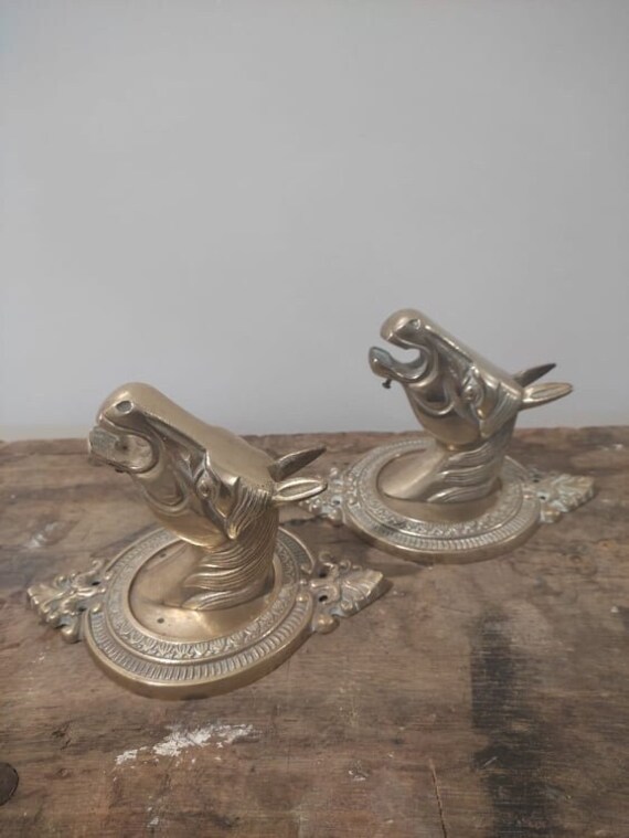 Magnifique Porte Licols/Tringles en Laiton. Superbe Travail.