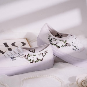 Embroidery Design Vans Rose Embroidery Slip On Custom Vans Slip On
