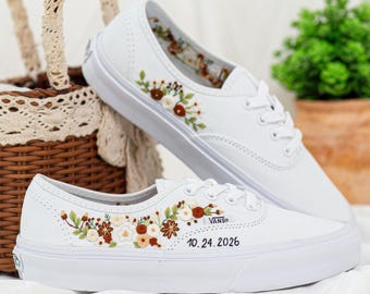 Met wilde bloemen geborduurde trouwbusjes instappers, bruidsbloemen borduurschoenen, huwelijkscadeau voor bruid