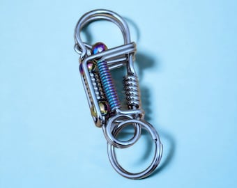 Titanium beads handmade Stainless Steel Wired Keychain - Strong, Durable, and Rust-Resistant - A Unique and Stylish Gift for The Christmas