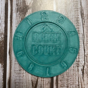 3D Printed Drink Counter Coaster (x4)