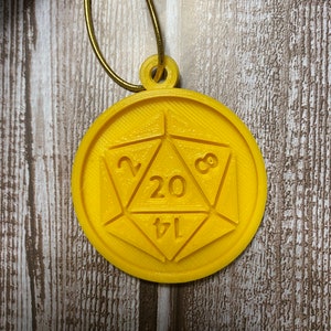3D gedruckte D20 Weihnachtskugel (V1)