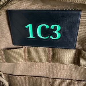 3D Printed Velcro ID Patch (Glow in the dark)