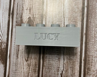 3D Printed Building Block Name Block