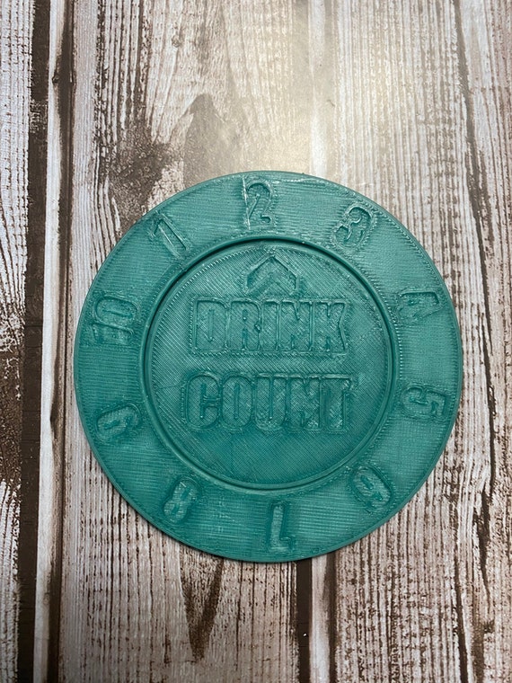3D Printed Drink Counter Coaster x4 - Etsy