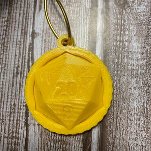 3D gedruckte D20 Weihnachtskugel (V3)