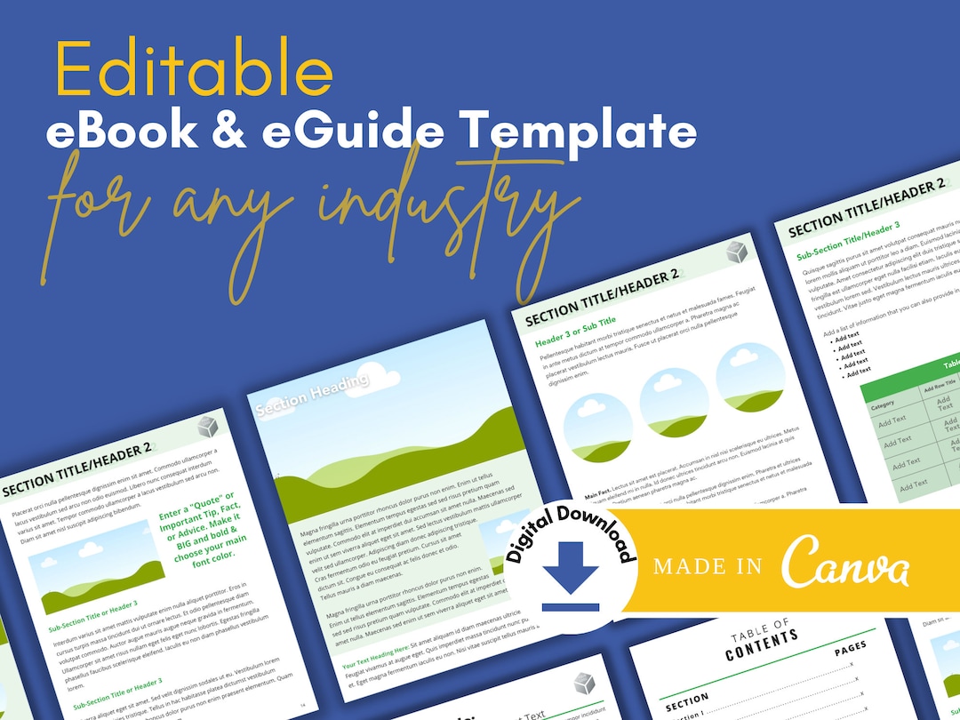 Simple Ebook Eguide Template for ALL Industry Types | Ebook Template on ...