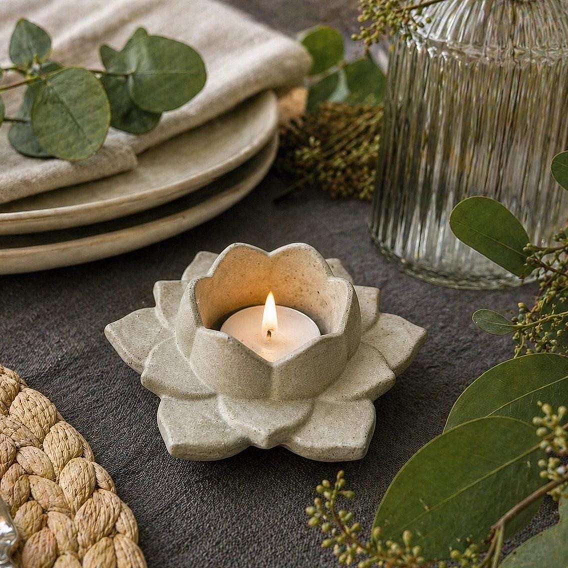 Lotus Flower Candle Holder