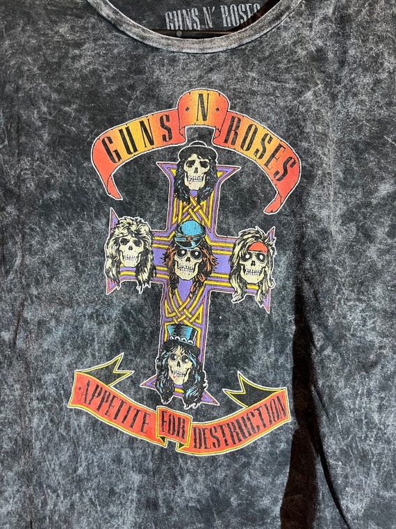 guns & roses xlarge grey graphic vintage preowned… - image 1