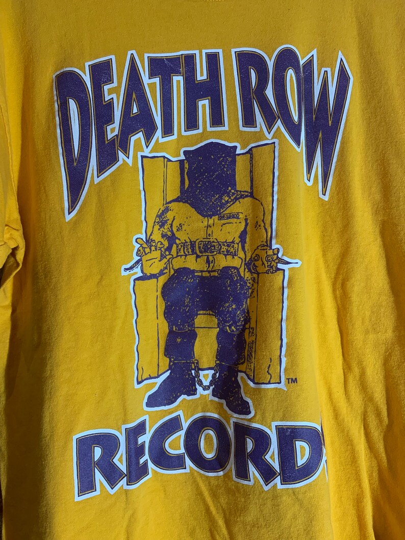 Death Row Records Yellow Large Graphic Vintage Preowned Tshirt - Etsy