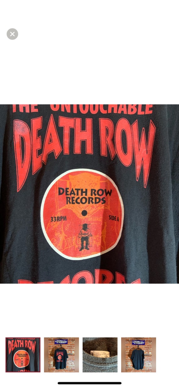 Death row records xlarge black graphic vintage pr… - image 1