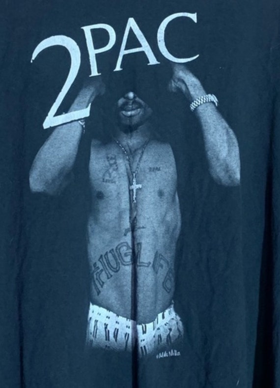 2pac xlarge black graphic vintage tshirt