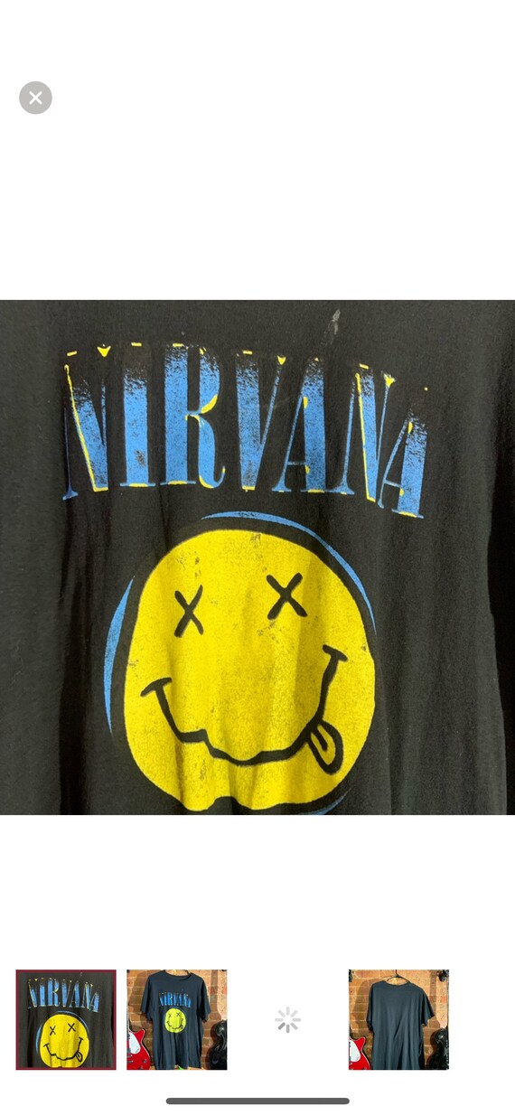 Nirvana large black graphic vintage tshirt