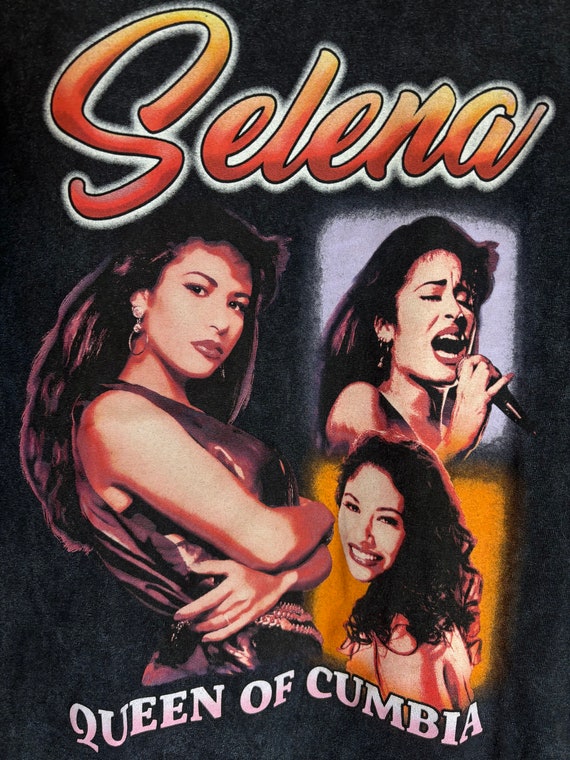 Selena medium black graphic vintage preowned tshir