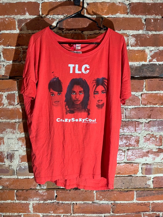 TLC small red graphic vintage preowned tshirt - image 2