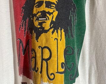 Bob Marley 2xlarge white graphic vintage preowned tshirt