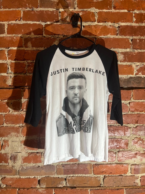 Justin Timberlake small black & white graphic tsh… - image 2