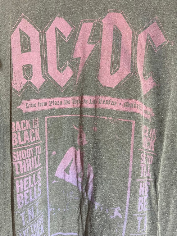 acdc 2xlarge grey graphic vintage preowned tshirt - image 1