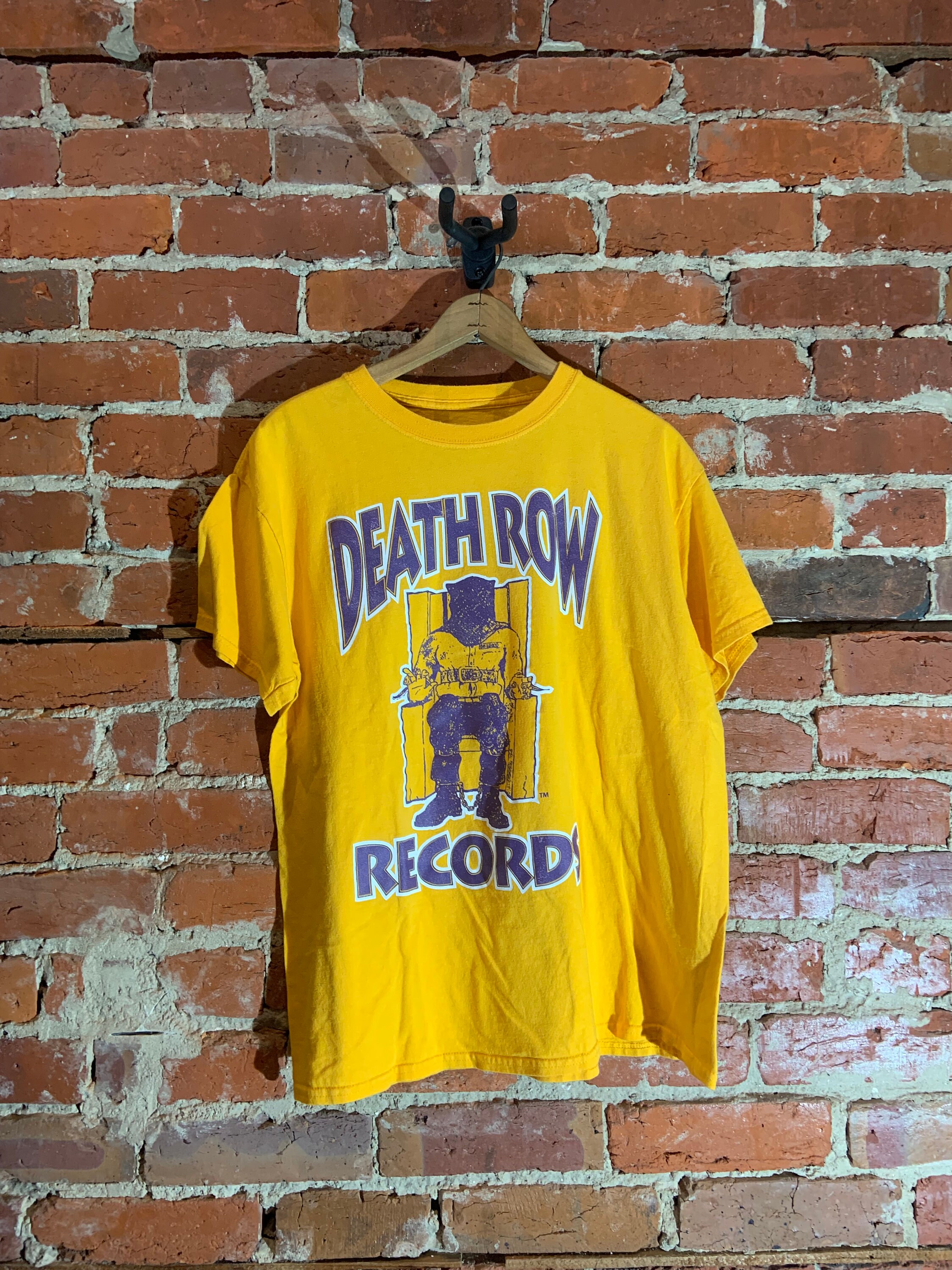 Death Row Records Yellow Large Graphic Vintage Preowned Tshirt - Etsy