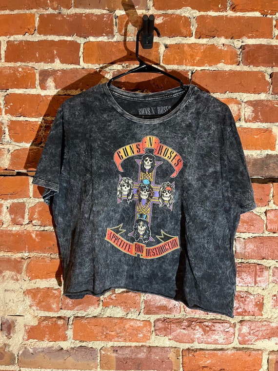 guns & roses xlarge grey graphic vintage preowned… - image 2