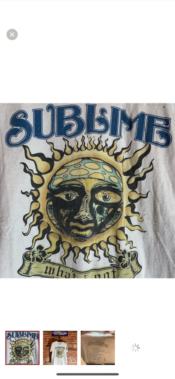 Sublime large white graphic vintage preowned tshir