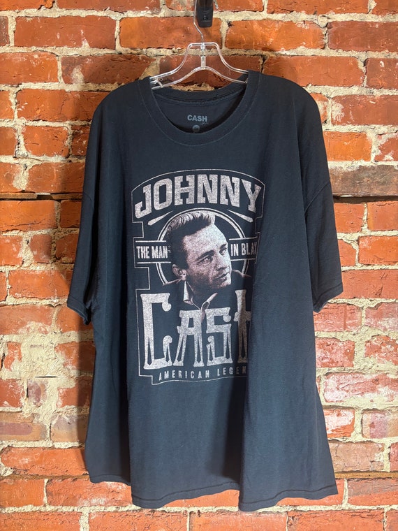 Johnny cash 3xlarge black graphic vintage preowne… - image 2