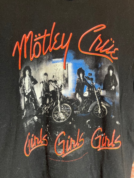 Motley Crue small black graphic vintage preowned … - image 1