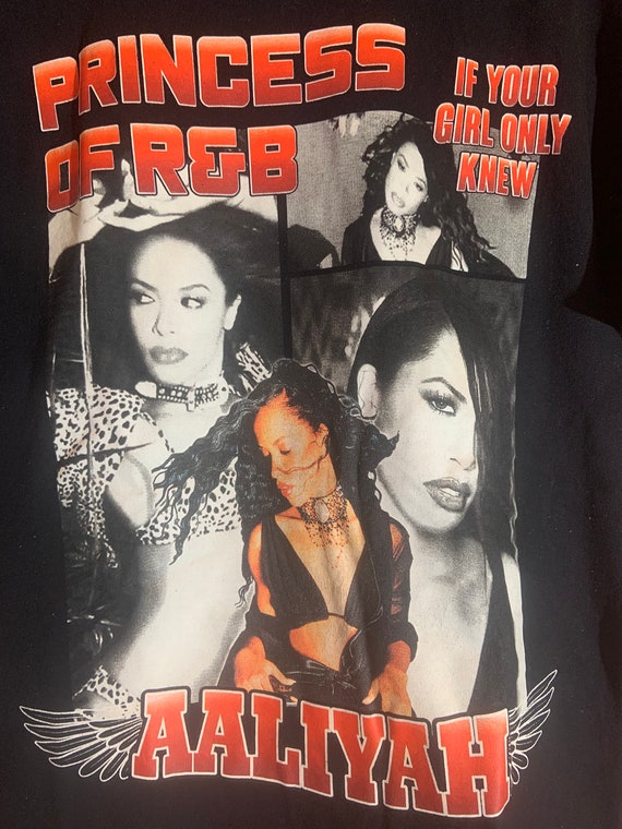 Aaliyah large black graphic vintage tshirt