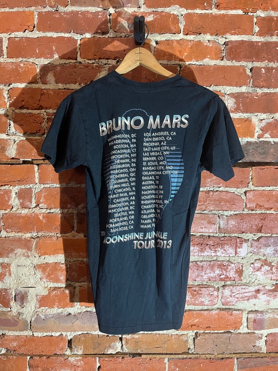 Bruno mars small black graphic vintage preowned t… - image 3