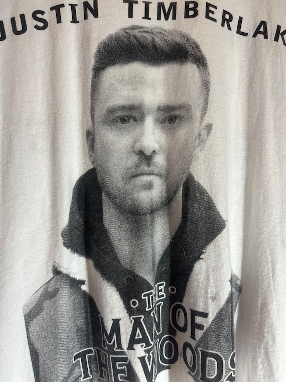 Justin Timberlake small black & white graphic tsh… - image 1