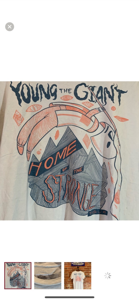 Young the giant medium white graphic vintage preow