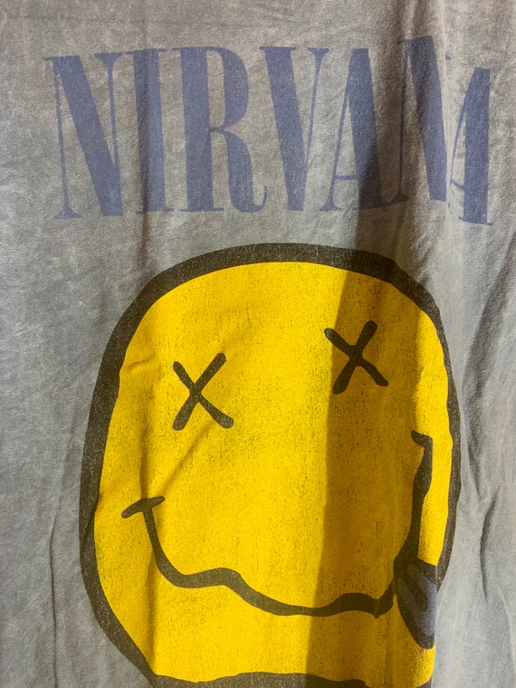 Nirvana medium blue graphic vintage tshirt