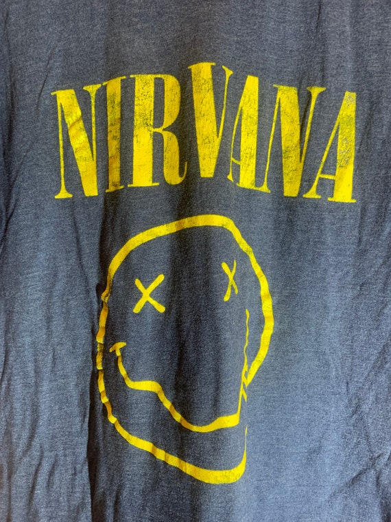Nirvana 2xlarge navy blue graphic vintage tshirt