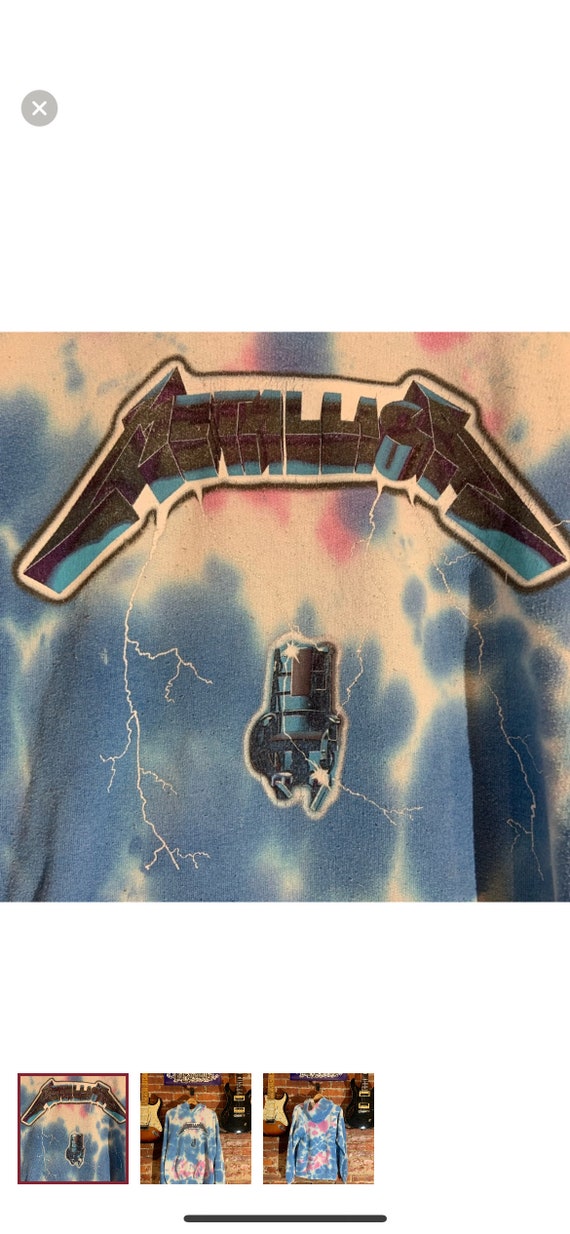 Metallica small blue tie dye graphic vintage preow