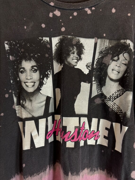 Whitney Houston large black tiedye graphic vintage