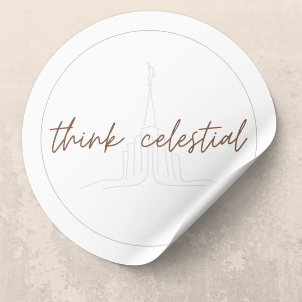 2024 Think Celestial | Sticker | I Am a Disciple of Christ | Temple | Digital Download Printables