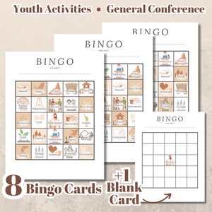 LDS | Bingo Cards | General Conference | Game Ideas | Printable | Digital Download | Jesus ...