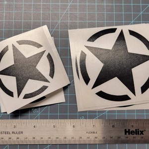Decalque de vinil estrela do EXÉRCITO militar